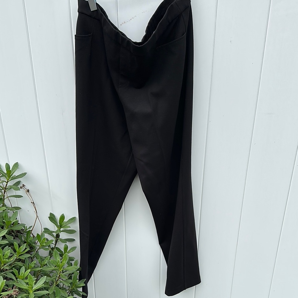 Susan Graver Black Ponte Knit Pants
